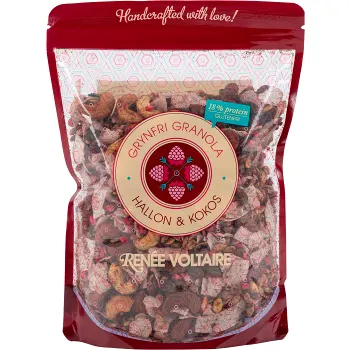 Grynfri Granola Hallon &amp; Kokos 375g Renée Voltaire.