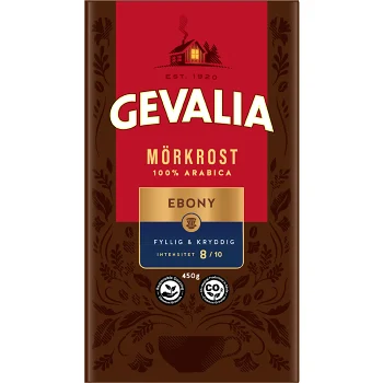 Kaffe Ebony Mörkrost 450g Gevalia.