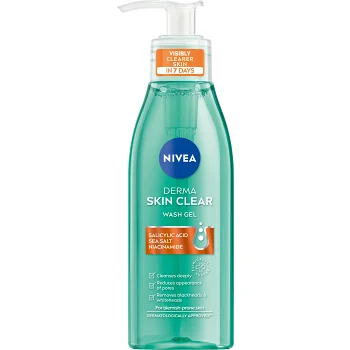 Ansiktsrengöring Derma Skin Clear Wash Gel 150ml Nivea.