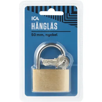 Hänglås 50mm med nyckel ICA.