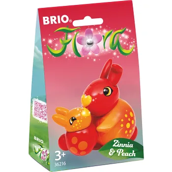 Zinnia och Peach BRIO Flora.