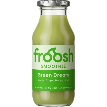 Fruktsmoothie Green Dream Äpple Vindruvor Mango 250ml Froosh.