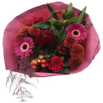 Bukett Halloweeen kompakt XL 40 cm orange.