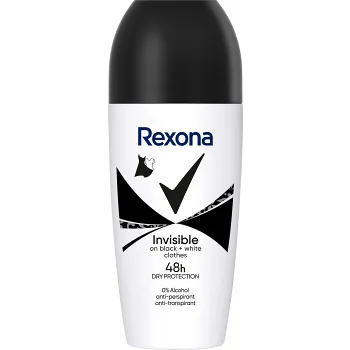 Deodorant 48h Invisible On Black + White 50ml Rexona.