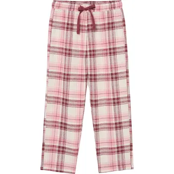 Flanellbyxa Rosa Bandet vinröd/rosa 110/116 mywear.