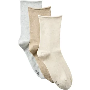 Strumpa 3p rullkant beige mix 36/38 ICA I love eco.