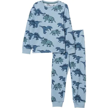 Pyjamas blå dino 122/128 ICA I love eco.
