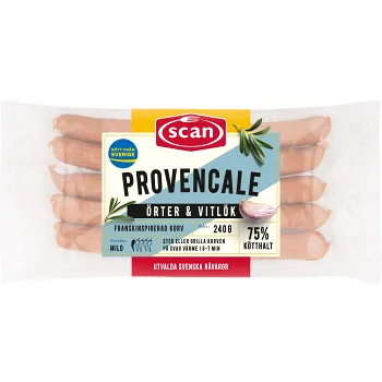 Kryddkorv Provencale Örter Vitlök 75% Kötthalt 240g Scan.