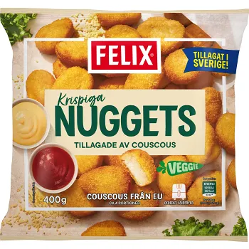 Krispiga nuggets av couscous 400g Felix.