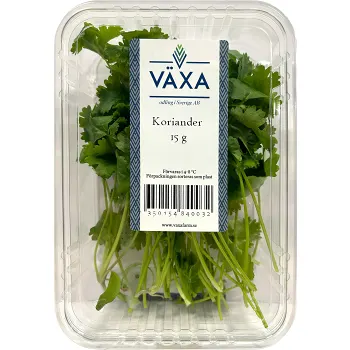 Koriander Färsk 15g Växa odling i Sverige.
