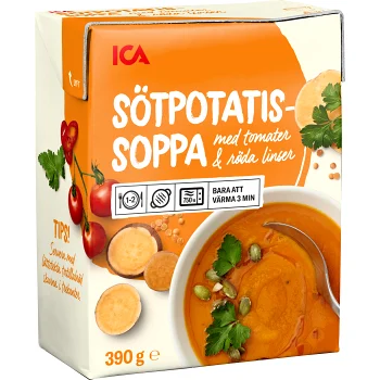 Sötpotatissoppa 390g ICA.