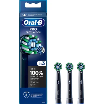 Tandborstrefill Cross Action Svart 3p Oral-B.