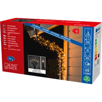 Ljusslinga 100 LED amber Konstsmide.