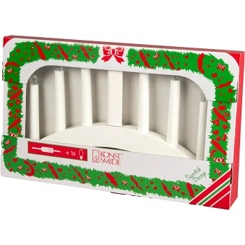 Elljusstake 7 ljus vit Konstsmide.