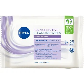 Ansiktsservetter Sensitive Cleansing Wipes 25-p Nivea.