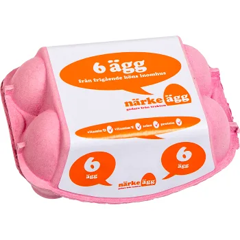 Ägg M/L 6-pack Frigående Närke ägg.