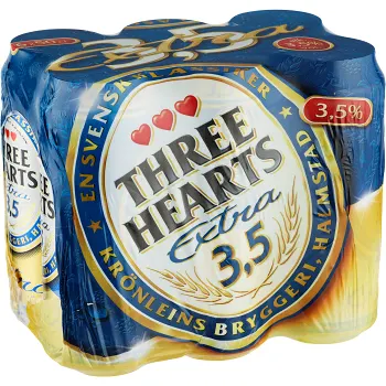 Öl 3,5% 6-Pack 3l Three Hearts.