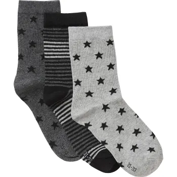 Strumpa 3p stjärna grå 37/39 mywear.