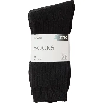 Sportsocka 5p svart 37/40 mywear.