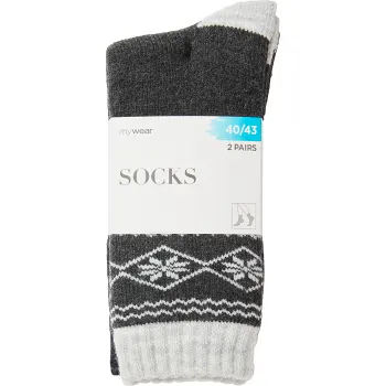 Socka 2p 36/38 med mönster mywear.