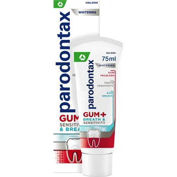 Tandkräm Gum+Sensitivity&amp;Breath Whitening 75ml Parodontax.