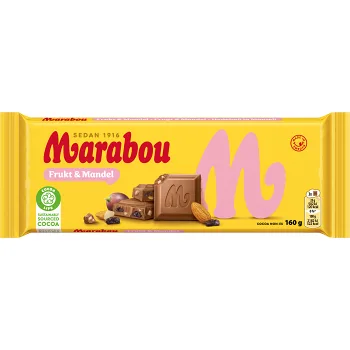 Chokladkaka Frukt &amp; Mandel 160g Marabou.