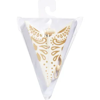 Stjärna Mini 20 cm vit / guld ICA.