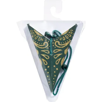 Stjärna Mini 20 cm grön / guld ICA.