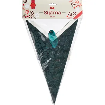 Stjärna 60cm Velvet grön ICA.