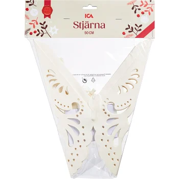 Stjärna Snöflinga Vit 50cm ICA.