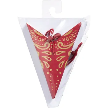 Stjärna Mini 20 cm röd / guld ICA.