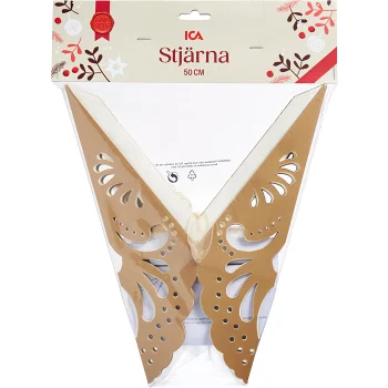 Stjärna 50cm snöflinga sand ICA.