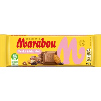 Chokladkaka Frukt &amp; Mandel 90g Marabou.