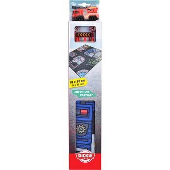 Lekmatta med bil Dickie Toys.