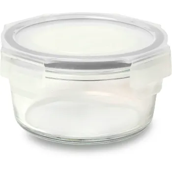 Förvaringsburk Rund Glas med lock 400ml ICA.