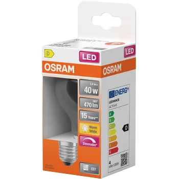 LED Normal E27 470lm(40W) Dimbar Osram.