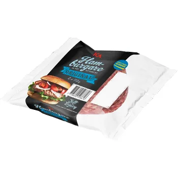 Hamburgare Färsk 2-p 226g ICA.