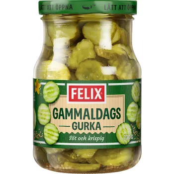 Gammaldags Bordsgurka 730g Felix.