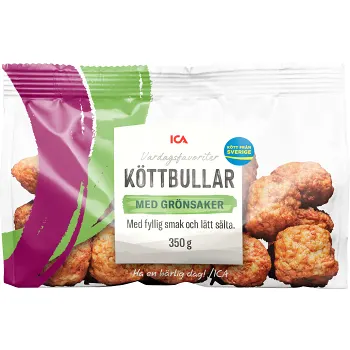 Köttbullar med Grönsaker 350g ICA.