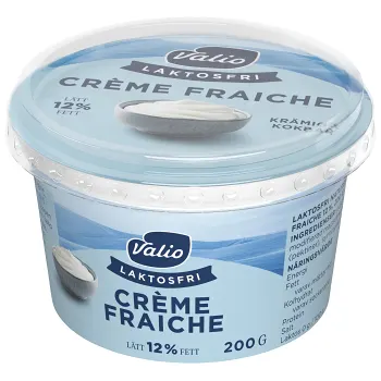 Crème Fraiche Lätt Laktosfri 12% 200ml Valio.