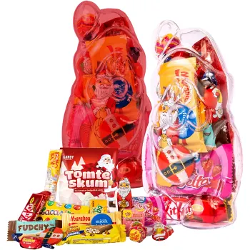 Godis Fylld Tomte 298g Hultén.