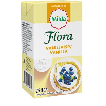 Vaniljvisp 12% Laktosfri 250ml Flora.