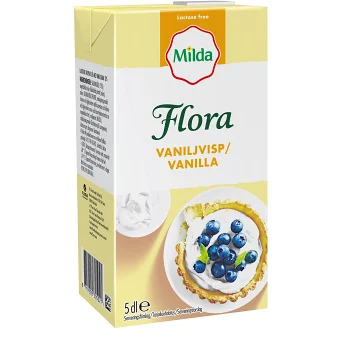Vaniljvisp 12% Laktosfri 500ml Flora.