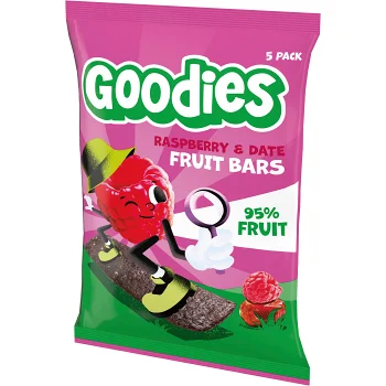 Barnsnacks Fruit bar raspberry &amp; date 3år 100g Goodies.