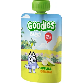 Barnsnacks Bluey apple &amp; banana 3år 100g Goodies.