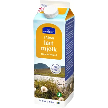 Lättmjölk 0,5% 1000ml Norrmejerier.
