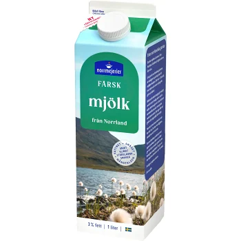 Mjölk 3% 1000ml Norrmejerier.