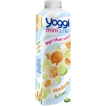 Yoghurt Mini Madarin Lime Årets smak 0,1% 1000g Yoggi®.