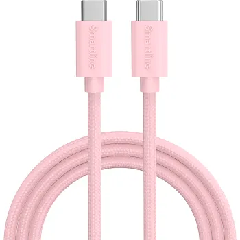USB-C till USB-C 2m rosa Smartline.