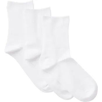 Socka ribb 3p vit 36/38 mywear.